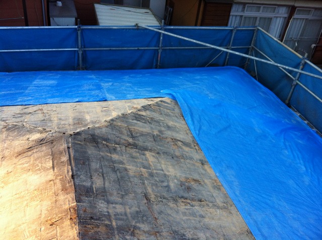 日を跨ぐ際には養生を実施